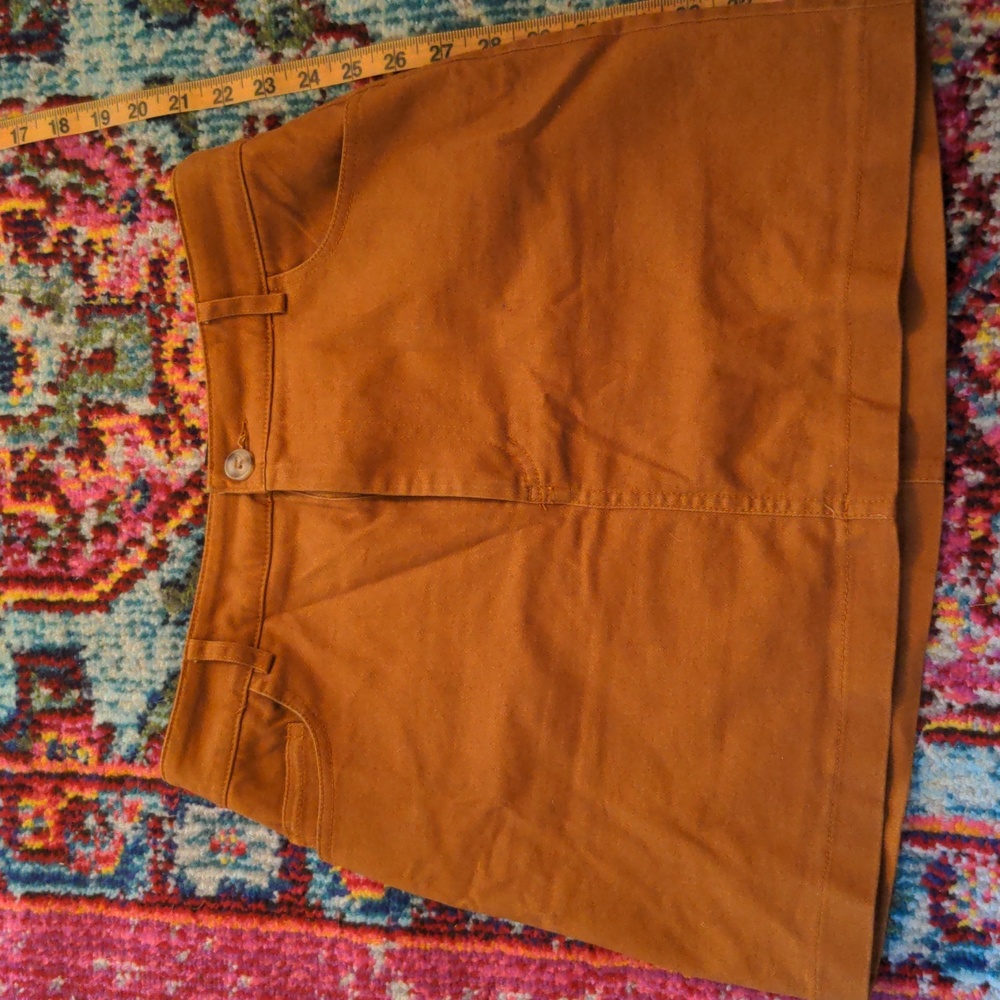 Orange mini skirt